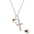 thumbnail image 2 of Delight Jewelry Resin Flying Angel Be Strong and Courageous Engraved Cross Zoey Necklace, 28", 2 of 4
