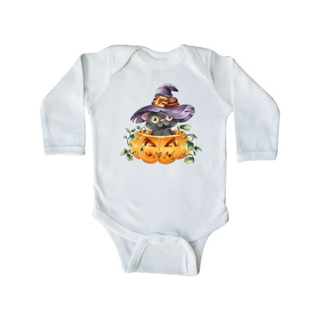 

Inktastic Halloween Kitty Gift Baby Boy or Baby Girl Long Sleeve Bodysuit