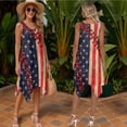 thumbnail image 6 of Psesaysky Vintage American Flag Couple Shirts and Dress,Patriotic 4th of July Matched Outfit for Couples Sleeveless A Line Tunic Dress and Button Down Shirts for Party Vacation, 6 of 7