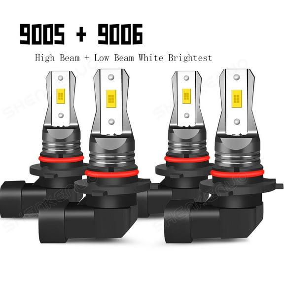For GMC C1500 K1500 Sierra SLE 1990-1999 LED Headlight Bulbs High & Low Beam Kit 6000K