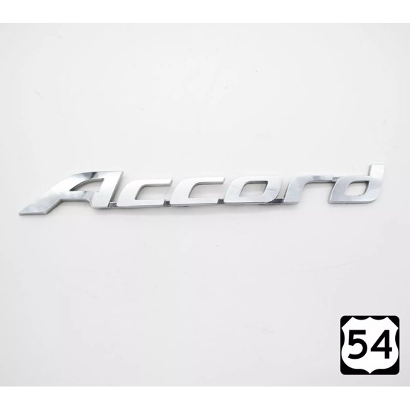 1 x Fit for 08-17 Accord Replacement 3D Acco Sticker Emblem Rear Trunk Chrome Badge Back Sign Trunk