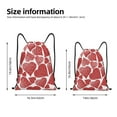 thumbnail image 4 of Kdxio Hearts Print Drawstring Backpack Bag,Waterproof Draw String Back Sack, Gym Drawstring Bags Swim Bag For Unisex, 4 of 9
