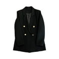 thumbnail image 2 of Fashnice Veste d'Extérieur pour Femmes, Blazer à Double Boutonnage, Cardigan Décontracté pour Bureau, Noir m, 2 of 5