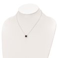 thumbnail image 4 of Auriga Fine Jewelry 925 Sterling Silver Rhodium-plated Square Garnet With Necklace for Women 16", 4 of 5