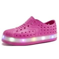 thumbnail image 4 of Toddler Little Kid Girls Boys LED Rubber Toe Slip On Quick Dry Lightweight Water Sandal Sneaker RoseRed 1 Little Kid, 4 of 7