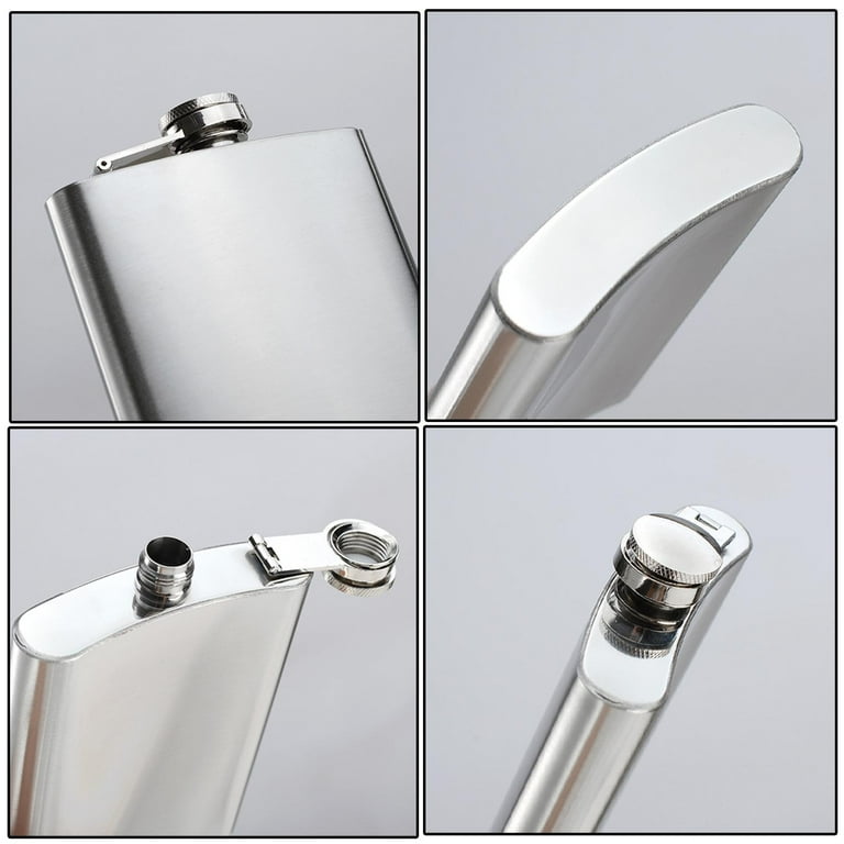 INERRWIX 6oz Hip Flask Stainless Steel Men Women Flask with Funnel,bulk of Flasks Set with Funnel for Gift, Camping, Wedding Party