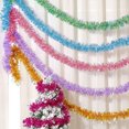 thumbnail image 2 of OAVQHLG3B 6.6 Feet Christmas Tinsel Garlands Metallic Twist Garland Hanging Garland Ornaments for Halloween Christmas Tree Party Supplies Indoor and Outdoor Decoration, 2 of 3