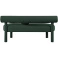 thumbnail image 3 of Meridian Furniture Parlor Green Boucle Fabric Bench, 3 of 7
