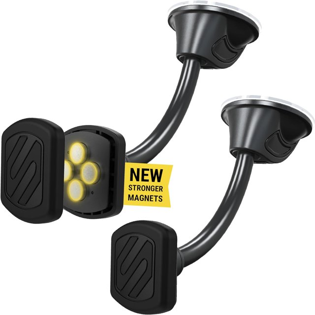 MXWDL - Soport magnéticos para teléfono Celular para tu salpicadero de Coche/Parabrisas, Soporte para teléfono con Ventosa con imán Extra Fuerte, Placa de Metal Grua Coatible con iPhone