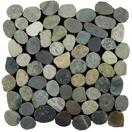 - Miseno MT-S3PGO Flatten Pebble Natural Stone Mosaic Tile (10.12 SF / Carton)