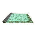 thumbnail image 2 of Ahgly Company Indoor Square Oriental Turquoise Blue Traditional Area Rugs, 5' Square, 2 of 4