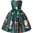 thumbnail image 2 of Girls Christmas Dresses Fancy Halloween Christmas Festival Party Dress 2-9Y, 2 of 8