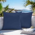 thumbnail image 4 of Navy Blue Outdoor Pillow Covers Pack of 2 Solid Color Waterproof Throw Pillow Covers Decorative Cushion Cases for Patio Garden Tent Balcony Couch 20x20 inch, 4 of 8