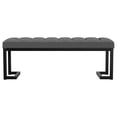 thumbnail image 3 of Mesa Boucle Upholstered Tufted Accent Bench Charcoal, 3 of 8