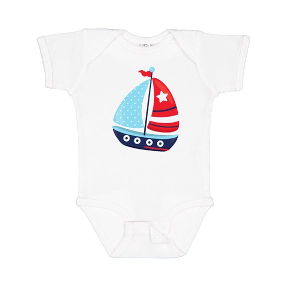 Inktastic Sailing Boat, Sailor, Sailing, Sails, Boat, Ship Boys Baby Bodysuit