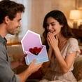 thumbnail image 2 of Envelope Style Gift Box with Handle, 11.8x7.87x2.76in, Floral Bouquet & Keepsake Holder for Weddings, Birthdays, Gifts (Size/Colour as Pictured), 2 of 8
