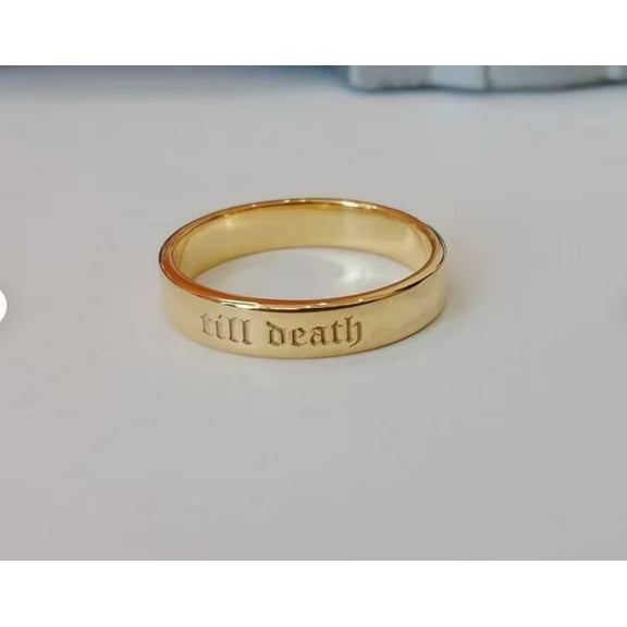 Till Death Engraved Ring, Personalized Engraving Band Ring, 925 Sterling Silver Ring, Till Death Band Ring, Promise Ring, Gift For Her
