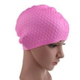 thumbnail image 2 of Gorro Natación para Adultos Cubierta Impermeable Silicona Con Forma Gota Rosa, 2 of 5