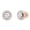 Rose Gold in Screw Back, variant on Collection 1.50 Ctw Round 5.5mm Each Center with Side Lab Grown White Diamond Halo Illusion Set Stud Earrings for Women in 10K Solid Rose Gold, Push Back