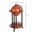thumbnail image 3 of HOMCOM Support de Bar à Vin à Globe Roulant avec Roues pour 8 Bouteilles et Verres, Marron, 3 of 10