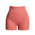 thumbnail image 5 of Sokhug Women High Waist Seamless Athletic Shorts Stretchy Tummy Control Shaping Shorts Daily Layering Slim Solid Color High Waist Yoga Shorts, 5 of 5