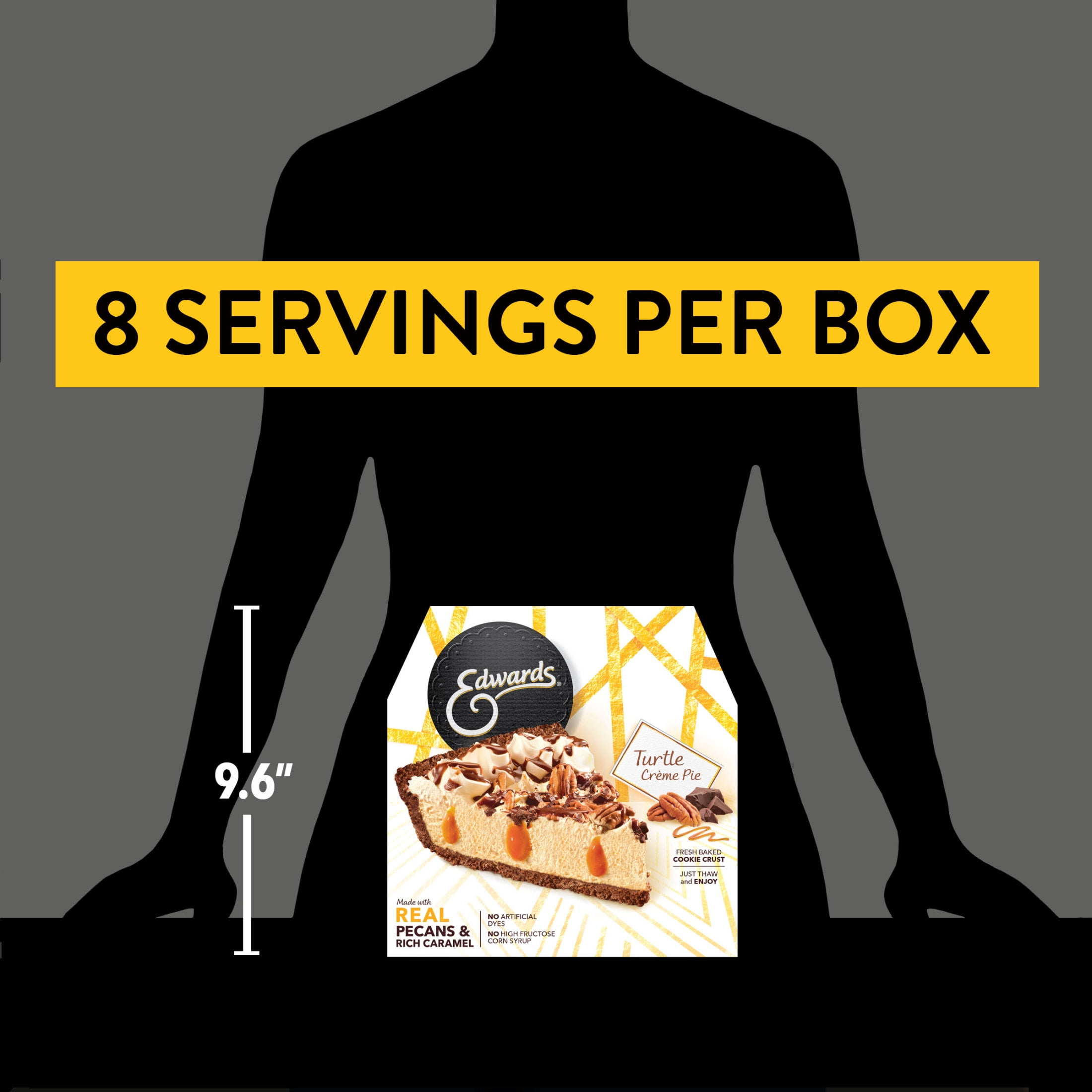 Edwards Frozen Turtle Crème Dessert Pie, 25.1 oz