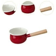 thumbnail image 6 of deevoka Small Enamel Milk Pot Butter Warmer for RV Travel Induction Cooker Stove Top Red, 6 of 9
