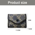 thumbnail image 2 of Cartera para mujer y niña, bonita cartera de tres pliegues, de piel sintética, billetera corta y delgada, tarjetero, 2 of 5
