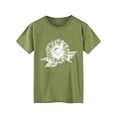 thumbnail image 5 of XCHQRTI Sunflower Shirts for Womens Plus Size Short Sleeves T-Shirt Graphic Oversized Flower Tops, 5 of 9
