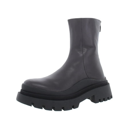 

Steve Madden Womens Turf Leather Chunky Ankle Boots