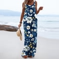 thumbnail image 6 of SwiftWear Wide Leg Jumpsuits for Women Fashion Summer Sleeveless Flower Printing Button Pocket Jumpsuits Long Pants XL, 6 of 8