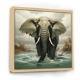 thumbnail image 2 of Designart "Dreamscape with Grey Elephant" Animals Framed Wall Art - Traditional Grey Elephant Hallway Framed Wall Art Decor, 2 of 6