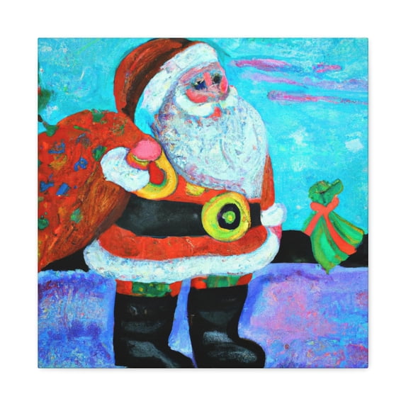 Santa's Joyful Reverie - Canvas
