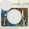 thumbnail image 3 of Ambesonne Fractal Place Mats Set of 4, Retro Motif, Standard Size, Brown Blue, 3 of 6