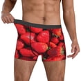 thumbnail image 2 of Kdxio Men's Boxer Briefs with Strawberry Red Print - Comfortable and Breathable Underwear for Everyday Wear, 2 of 7