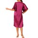 thumbnail image 3 of Noche de satén para mujeres Inspire Chic, vestido de dormir de manga corta acampanada, camisón, bata de noche S rojo profundo, 3 of 6