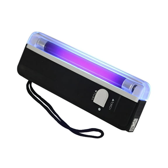 HIBIBUD Handheld UV Blacklight Flashlight with LED,Portable Torch for Counterfeit Detection Stains Scorpions,16.2cm Plastic Body,Battery Operated