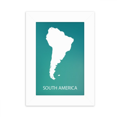 thumbnail image 1 of Marco de fotos de escritorio América del Sur Continente silueta Mapa Blanco 5x7 pulgadas Unbranded, 1 of 4