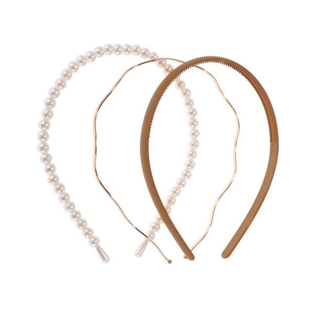 Accesorios para el cabello de color sólido Unique Bargains 1 Set para mujeres tono dorado caqui
