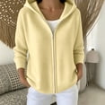 thumbnail image 2 of NSLGXD Hooded Zip up Knit Cardigan for Women Oversized Long Sleeve Solid Lightweight Sweater Jacket Casual Loose Fit Fall Winter Outerwear Tops S-3XL, 2 of 5