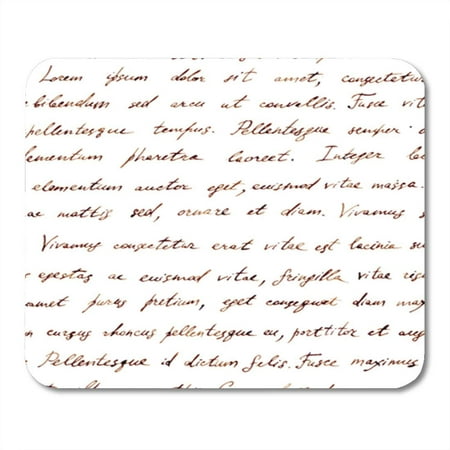 KDAGR Handwriting Handwritten Note Latin Text Lorem Ipsum Seamless Pattern Script Mousepad Mouse Pad Mouse Mat 9x10