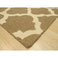 thumbnail image 4 of EORC DM72BN5X8 5 x 8 ft. Handmade Wool Flatweave Revesible Moroccan Contemporary Trellis Rug, Brown - Rectangle, 4 of 7