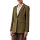 thumbnail image 4 of Blazers de una botonera INSPIRE CHIC para mujer, chaquetas de traje de oficina de manga larga de moda 2025, 2XL, marrón, 4 of 5
