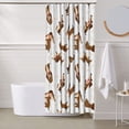 thumbnail image 6 of Shower Curtain, Dachshund bones funny cute Waterproof Fabric Plastic Shower Curtain, Drying Fast Bathroom Curtain with 9 Buttonholes, Ruffle Shower Curtain 60x72in, 6 of 8