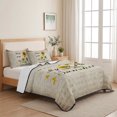 thumbnail image 5 of Queen Quilt Set 90''x96'', Sunflower Lightweight Summer Bedspread Coverlet Set with 2 Pillow Shams, Vintage Botanical Breathable All Season Quilt Bedding for Bedroom/Guest Room Farmhouse Retro Floral, 5 of 9