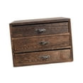 thumbnail image 3 of Dualoai Drawers Desktop Storage Box Wooden Storage Case for Vanity Farmhouse Earring, 3 of 8