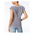 thumbnail image 2 of Maison Jules Womens Striped Knit Sweater, 2 of 4