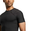 Tommie Copper - Men's Pro-Grade Short Sleeve Shoulder Support Shirt - Black - 2X Large
