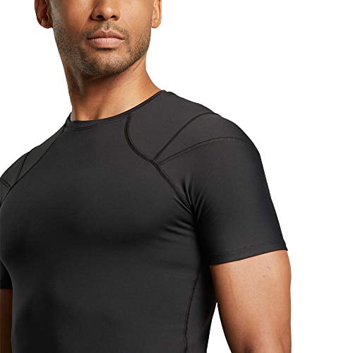 Tommie Copper Men's Pro-Grade Shoulder Centric Support Shirt, Black, Large  