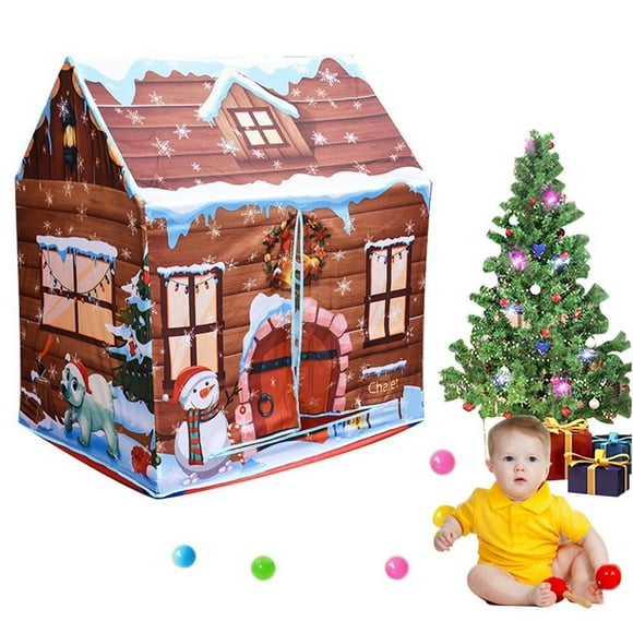 Play Tent Christmas Decor Castle Festival Accessories Multipurpose Toy Space Saving Sweet Gift Safety Foldable Tents Garden Decorations Girls Festival Accessories